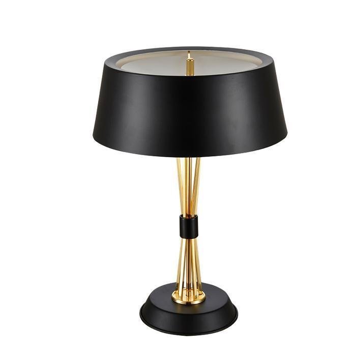 Настольная лампа MILES TABLE LAMP Delightful Глянцевое золото Черный Белый в Саратове | Loft Concept 