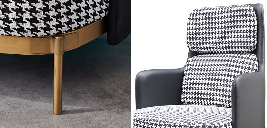 Кресло Pied de poule Gray high Armchair Кресло Pied de poule Gray high Armchair - Loft-Concept в Саратове