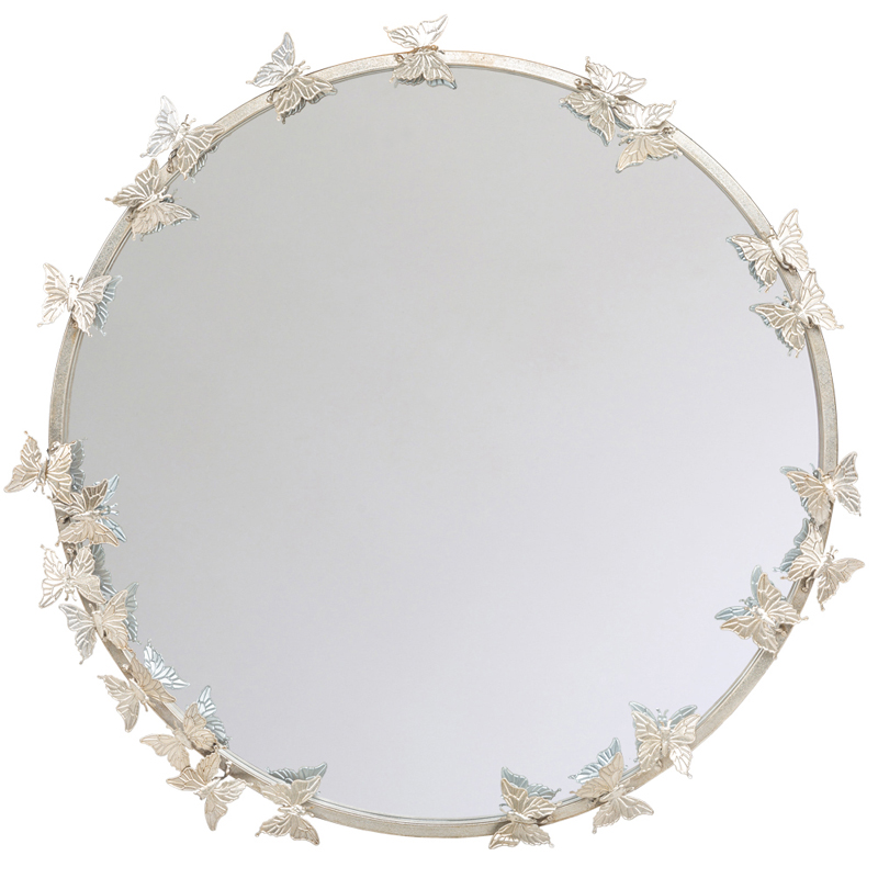 Зеркало Butterflies Circle Silver Mirror  в Саратове | Loft Concept 