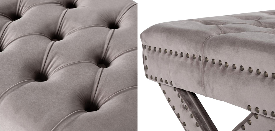 Пуф X Bench Capitone Beige - фото №1