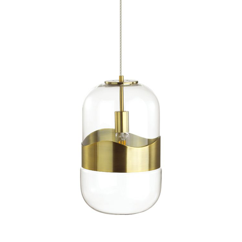 Подвесной светильник Igon Gold Hanging Lamp Золотой Прозрачный в Саратове | Loft Concept 