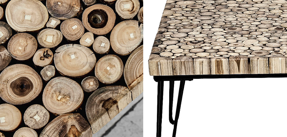 Кофейный стол Tree Cuts square coffee table Кофейный стол Tree Cuts square coffee table - Loft-Concept в Саратове
