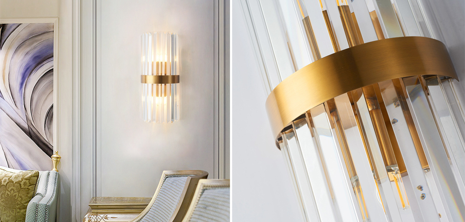 Бра Odeon Clear Glass Gold metal Wall Lamp Бра Odeon Clear Glass Gold metal Wall Lamp - Loft-Concept в Саратове