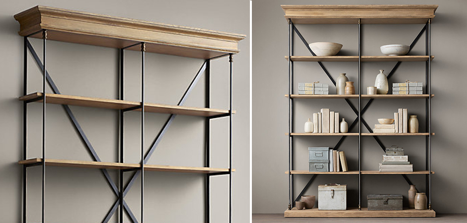Стеллаж RH Old Oak Double Стеллаж RH Old Oak Double - Loft-Concept в Саратове