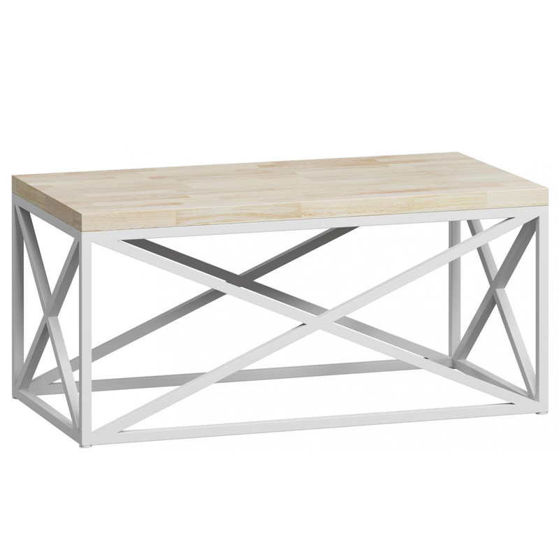 Кофейный стол Industrial Oak Geometric Coffee Table white Белый в Саратове | Loft Concept 