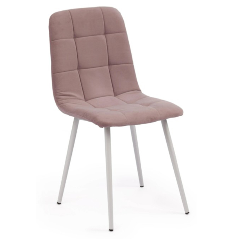 Стул Nancy Velour Smoky Rose Chair Дымчатая Роза Белый Стул Nancy Velour Smoky Rose Chair Дымчатая Роза Белый в Саратове | Loft Concept