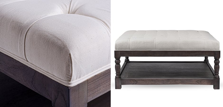 Оттоманка Coffee Table Ottoman linen and oak wood Оттоманка Coffee Table Ottoman linen and oak wood - Loft-Concept в Саратове
