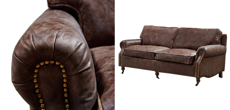 Диван RH CLASSIC LANCASTER Brown leather double Диван RH CLASSIC LANCASTER Brown leather double - Loft-Concept в Саратове