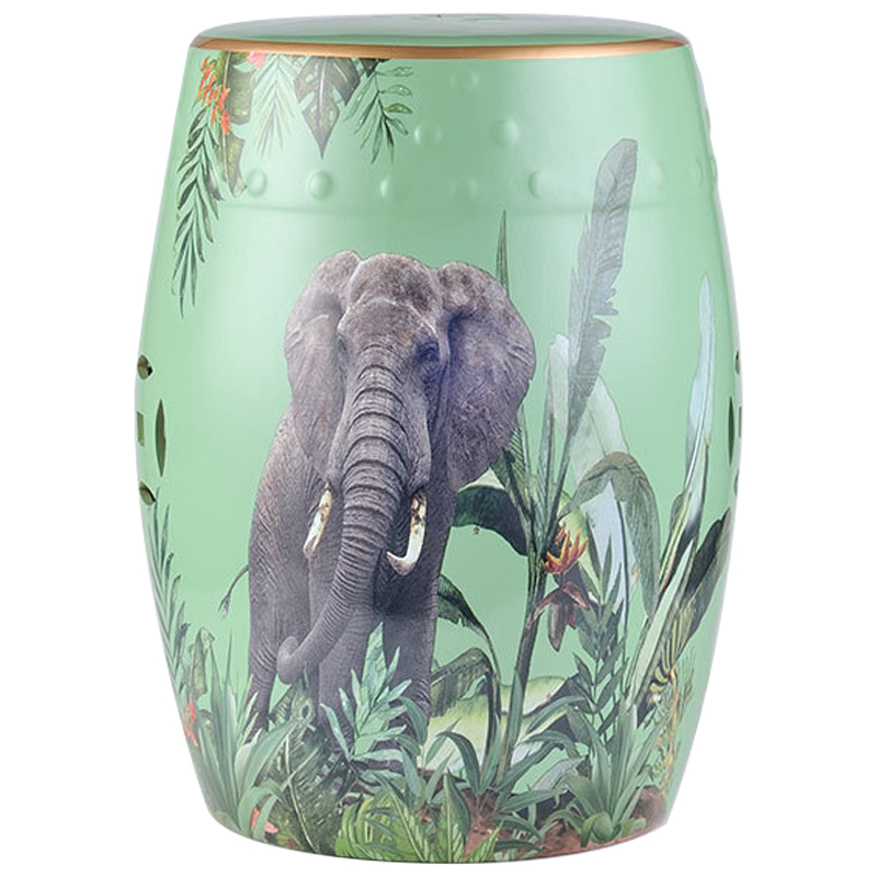 Керамический табурет Elephant Tropical Animal Ceramic Stool Green Прозрачный зеленый Серый Зеленый Керамический табурет Elephant Tropical Animal Ceramic Stool Green Прозрачный зеленый Серый Зеленый в Саратове | Loft Concept