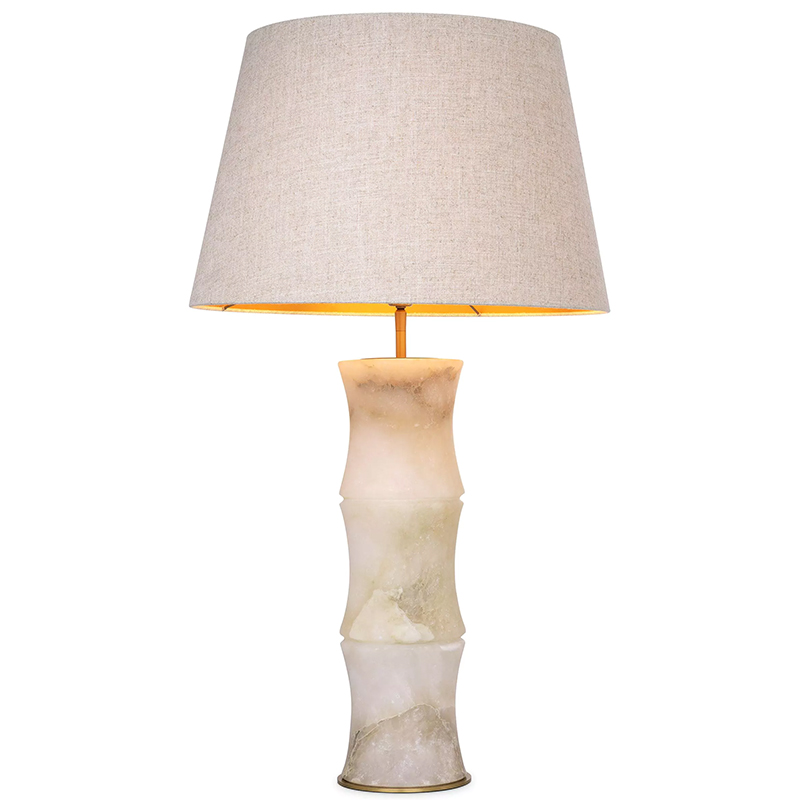 Настольная лампа Eichholtz Table Lamp Bonny Alabaster Латунь Бежевый Бежево-серый в Саратове | Loft Concept 