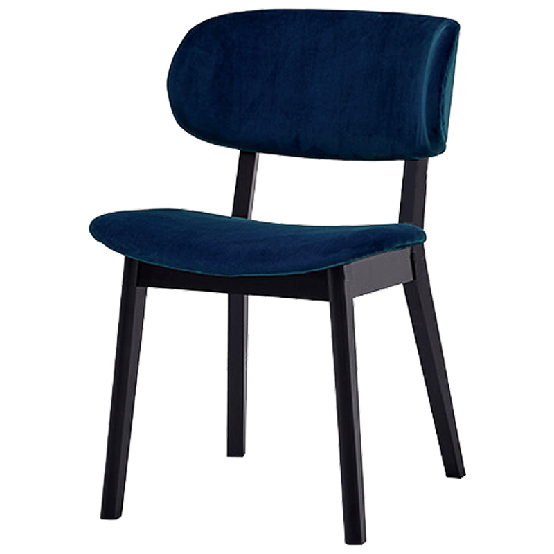 Стул Mungan Stool blue Черный Сапфирово-синий в Саратове | Loft Concept 