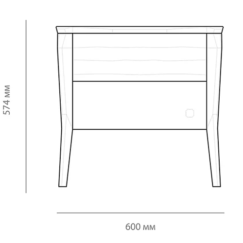 Тумба прикроватная из массива дуба с 2-мя ящиками Tasteful Furniture в Саратове