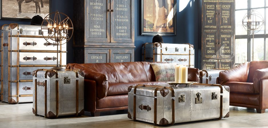 Комод в стиле Лофт RH Richards Polished Aluminum Trunks Chest Комод в стиле Лофт RH Richards Polished Aluminum Trunks Chest - Loft-Concept в Саратове
