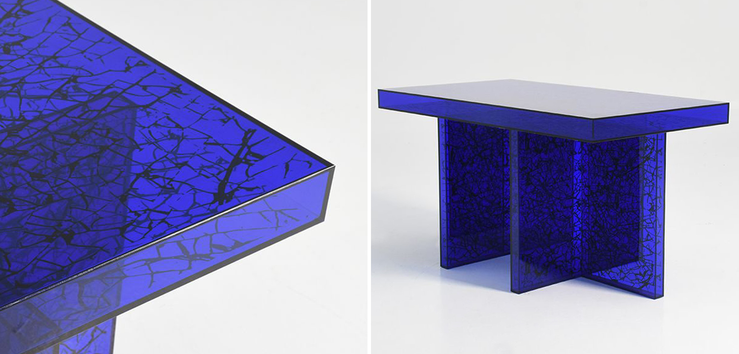 Кофейный стол Acrylic Blue Gerald Coffee Table - фото