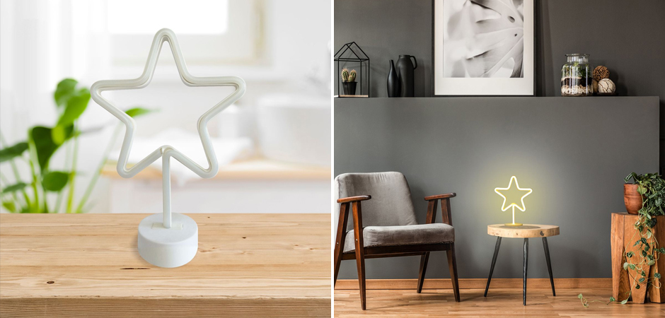 Неоновая настольная лампа Night Star Неоновая настольная лампа Night Star - Loft-Concept в Саратове