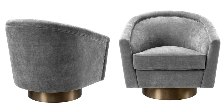 Кресло Eichholtz Swivel Chair Catene Grey Кресло Eichholtz Swivel Chair Catene Grey - Loft-Concept в Саратове