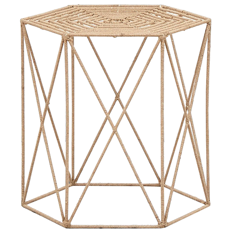 Приставной стол Wicker Alma Side Table Бежевый в Саратове | Loft Concept 