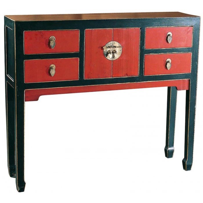 Консоль China Tower Console Красный Консоль China Tower Console Красный в Саратове | Loft Concept
