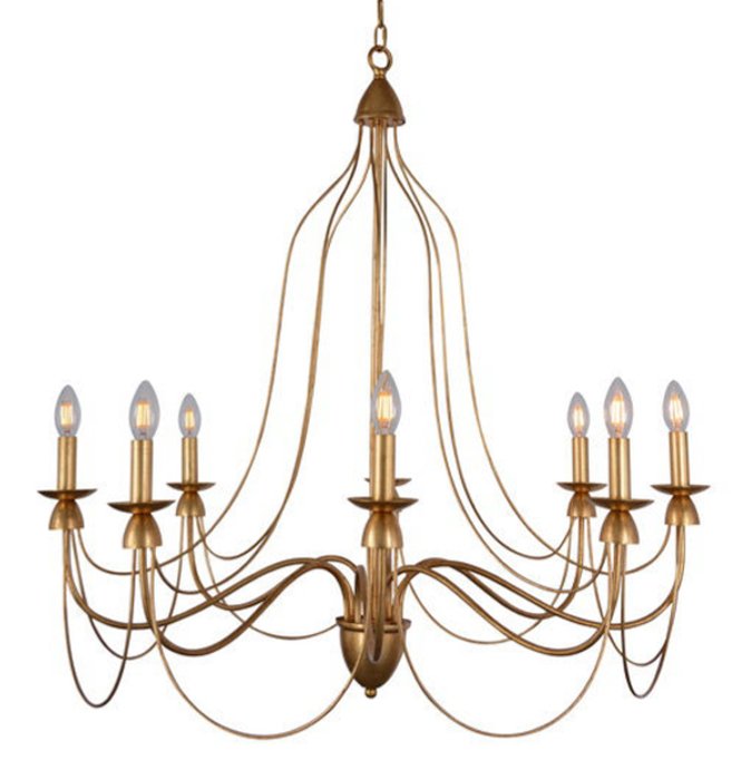 Люстра Wrought Iron Chandelier Золотой в Саратове | Loft Concept 