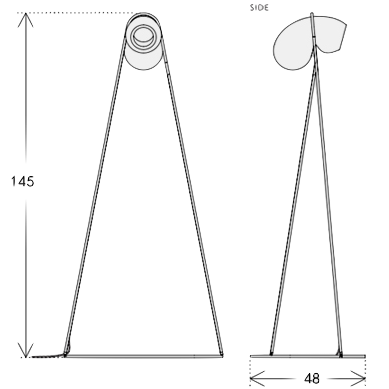 Торшер White glass trap floor lamp в Саратове