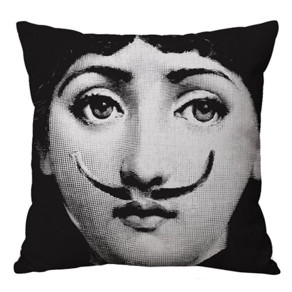 Декоративная подушка Fornasetti 021 Черно-белый в Саратове | Loft Concept 