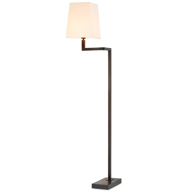 Торшер Eichholtz Floor Lamp Cambell Bronze Белый Темная бронза в Саратове | Loft Concept 