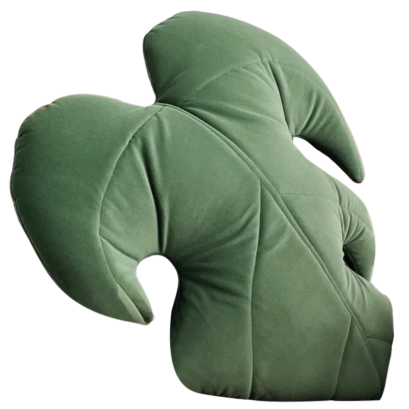 Декоративная подушка Botanical Cushion Monstera Зеленый в Саратове | Loft Concept 