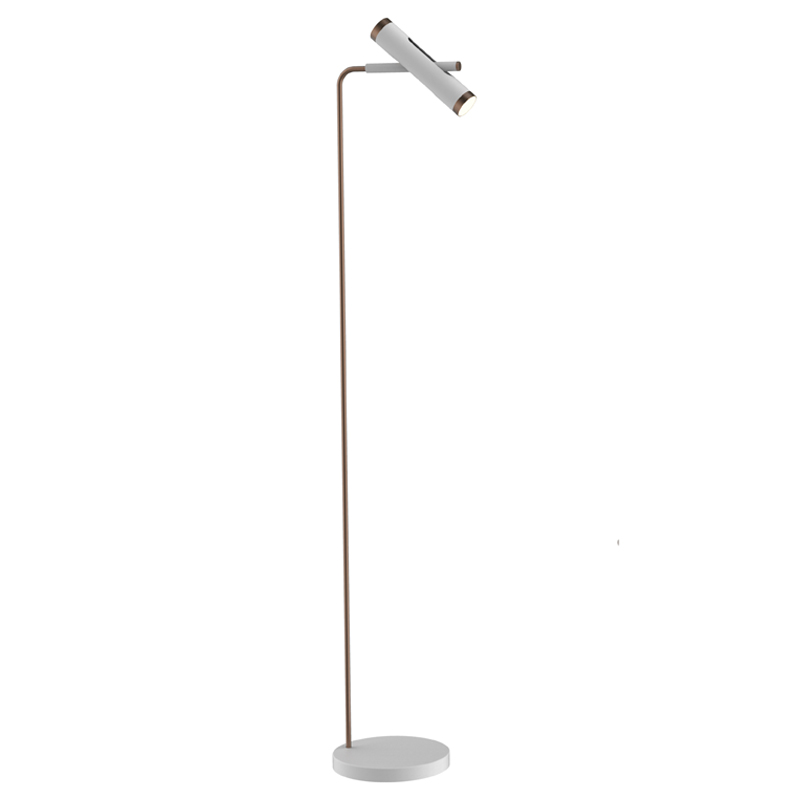 Торшер Rainer Floor Lamp white Белый Золотой в Саратове | Loft Concept 