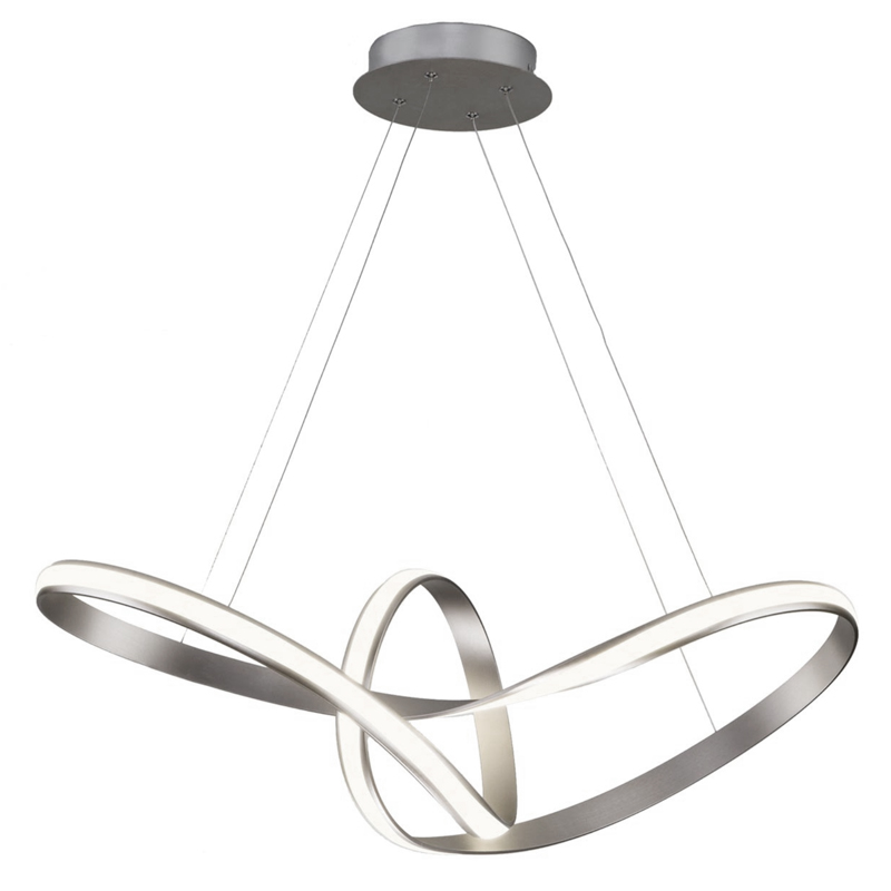 Люстра Mobius Strip Silver Chandelier Никель Сатин в Саратове | Loft Concept 