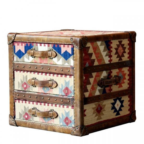 Сундук Kilim Cube Chest Мульти в Саратове | Loft Concept 