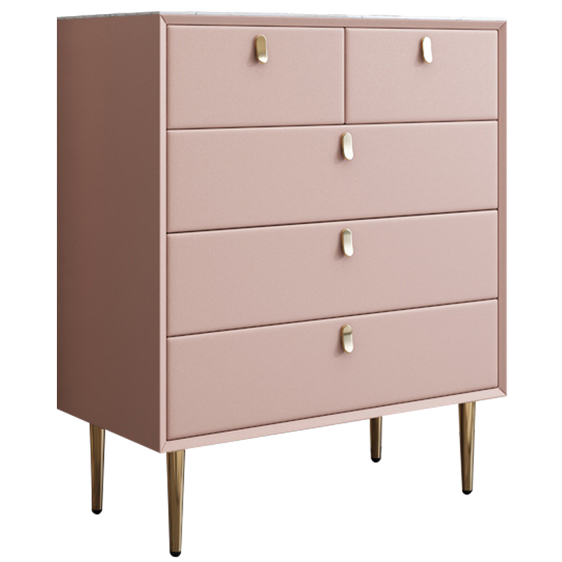 Комод Olson Leather Chest of Drawers 80 Белый Оранжевый Синий Бежевый Светло-серый Розовый в Саратове | Loft Concept 