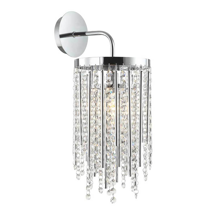 Бра Crystal Wind Chimes Chrome Wall Lamp Хром Прозрачный в Саратове | Loft Concept 