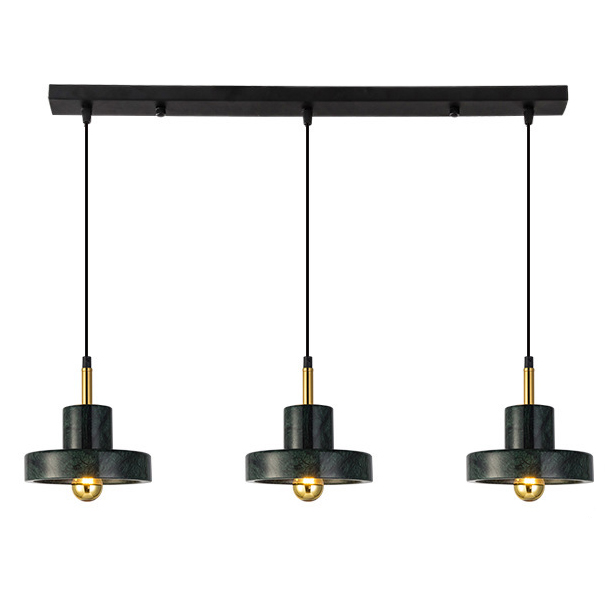 Люстра Tom Dixon Stone Pendant Black 3 Черный Золотой в Саратове | Loft Concept 