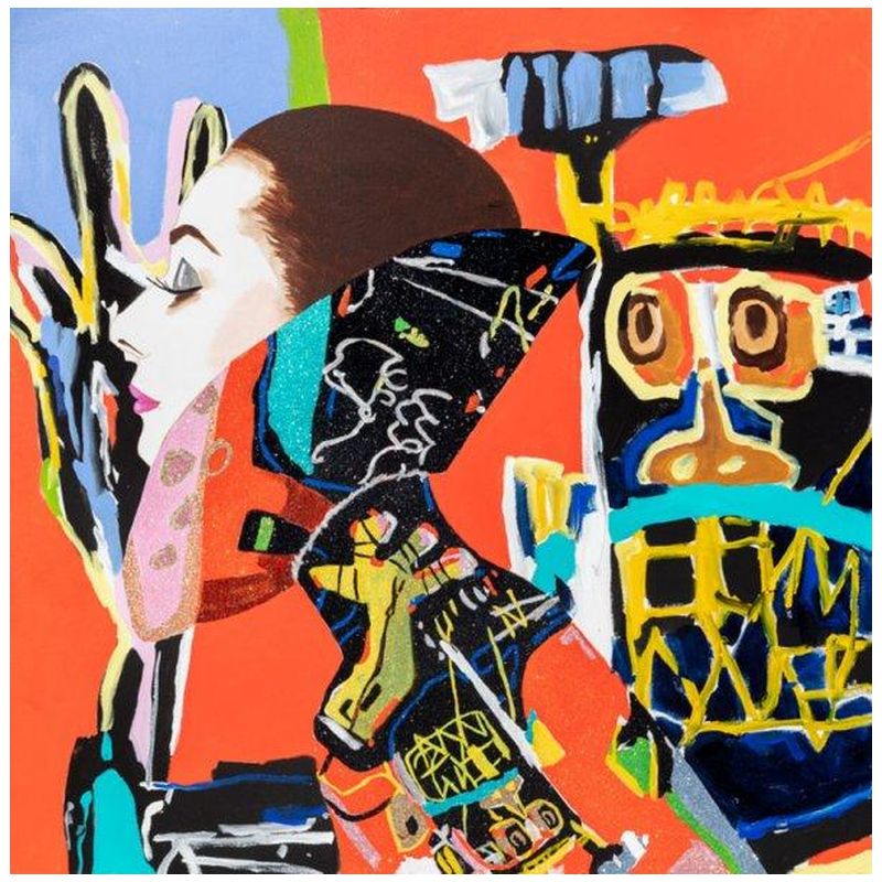Картина She Dreamed of Basquiat in Orange Мульти Картина She Dreamed of Basquiat in Orange Мульти в Саратове | Loft Concept