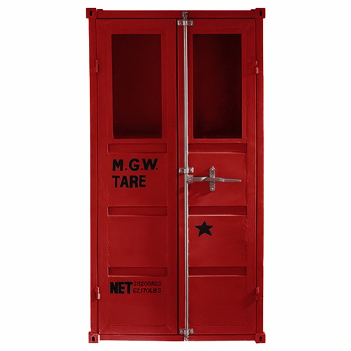 Шкаф-витрина Sea Container Red M.G.W. Синий Бирюзовый Зеленый Желтый Оранжевый Красный Белый Серый Черный Шкаф-витрина Sea Container Red M.G.W. Синий Бирюзовый Зеленый Желтый Оранжевый Красный Белый Серый Черный в Саратове | Loft Concept