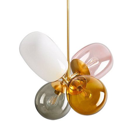 Люстра Candies Modern Balloon Glass Chandelier Золотой Мульти в Саратове | Loft Concept 