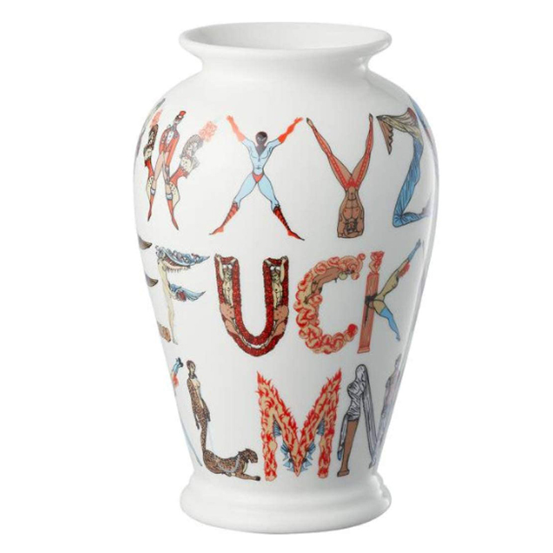 Ваза Supreme Alphabet Vase Белый Мульти в Саратове | Loft Concept 