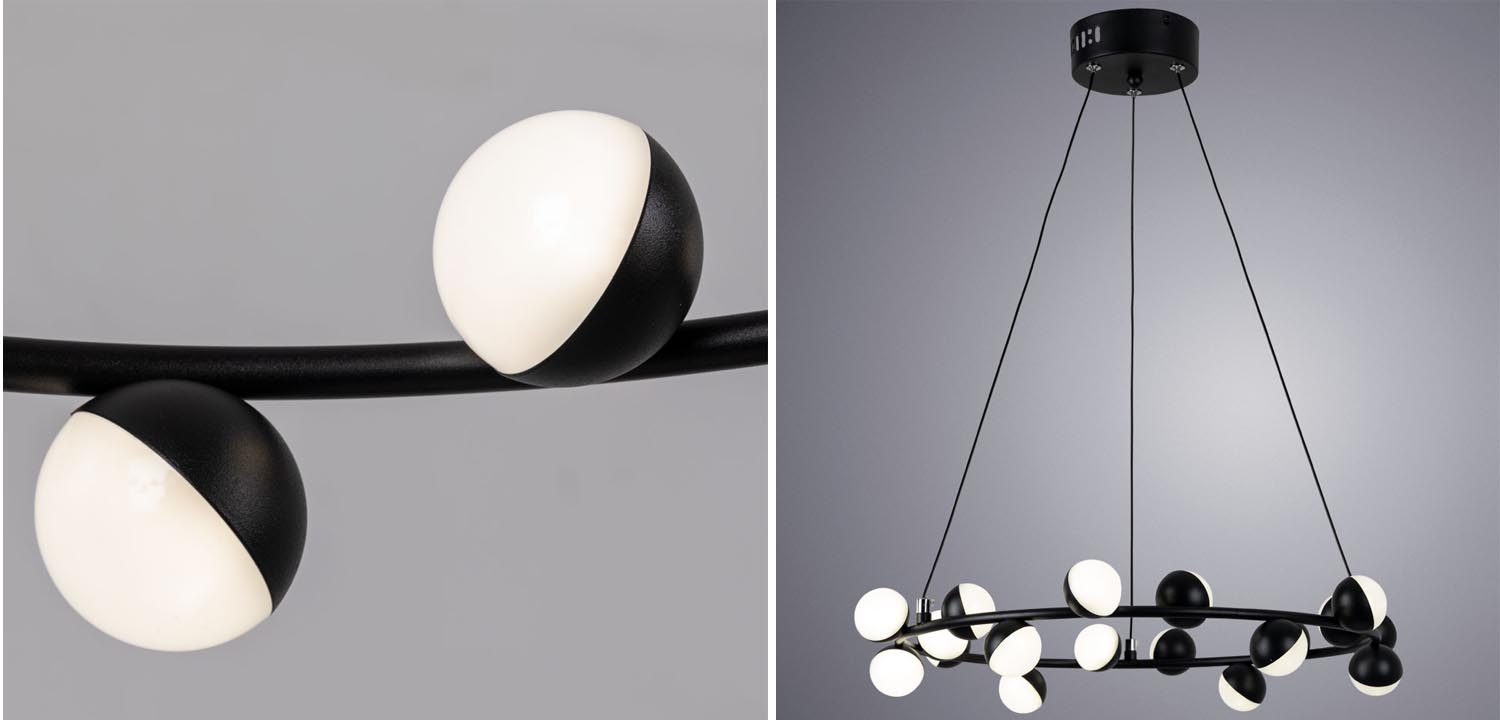 Люстра Vilelme Chandelier black 50 - фото