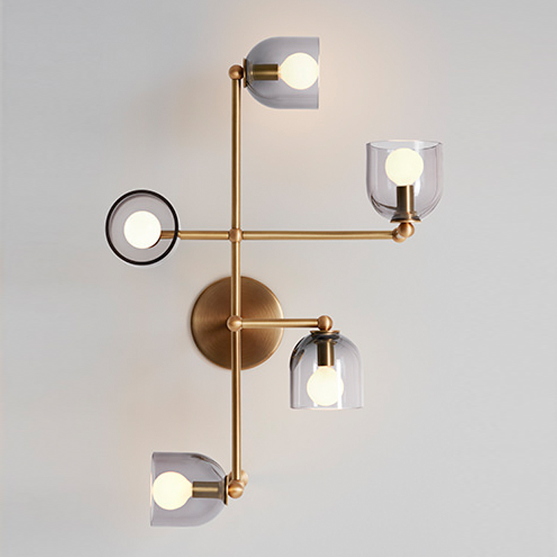 Бра Edie Sconce smok Латунь Стекло Смок в Саратове | Loft Concept 