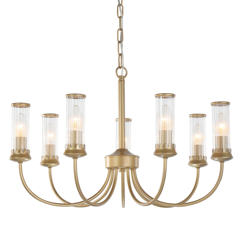 Люстра Morgane Chandelier gold 66 Золотой Прозрачный в Саратове | Loft Concept 