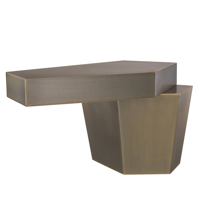 Кофейный стол Eichholtz Coffee Table Calabasas Low brass Латунь Античная полированная в Саратове | Loft Concept 