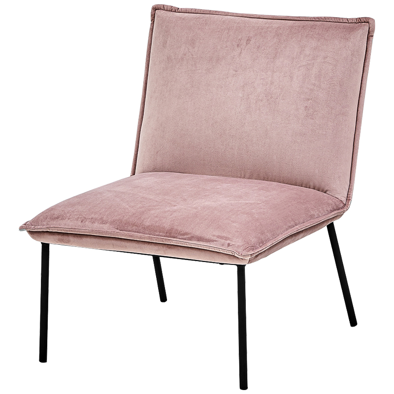 Кресло Corner Armchair Single pink Розовый пастельный Черный в Саратове | Loft Concept 