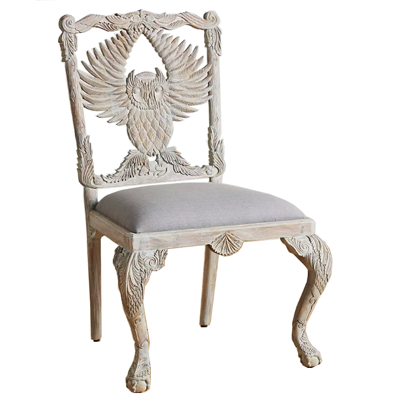 Стул Handcarved Menagerie Owl Dining Chair Светлый дуб в Саратове | Loft Concept 