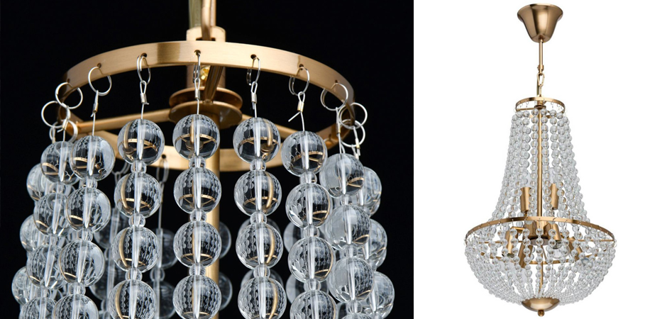 Люстра Virginia Clear Beads Chandelier Gold Люстра Virginia Clear Beads Chandelier Gold - Loft-Concept в Саратове