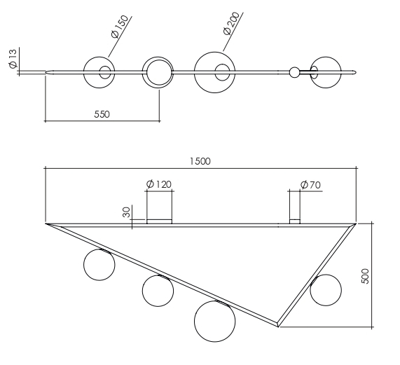 Потолочный светильник Atelier Areti Girlande Ceiling Triangle в Саратове