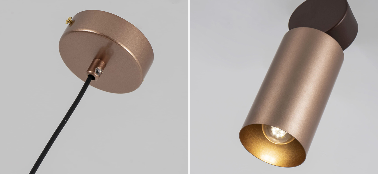 Подвесной светильник медно-розового цвета MOGIR - фото