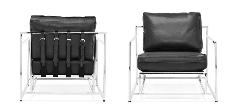 Кресло Black Calfskin Armchair Кресло Black Calfskin Armchair - Loft-Concept в Саратове