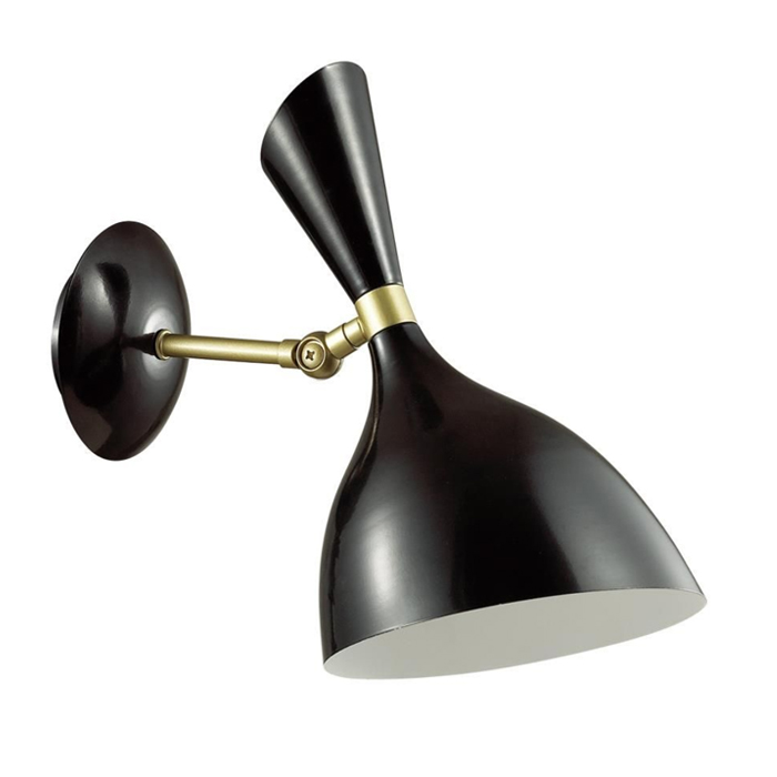 Бра Duke wall lamp Black Черный Латунь в Саратове | Loft Concept 