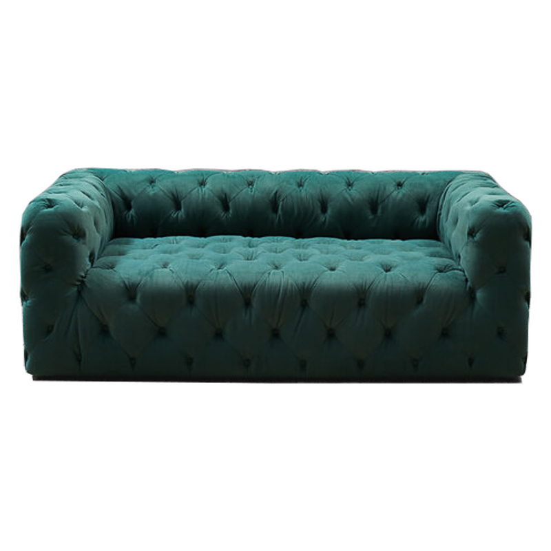 Диван Soho tufted green velor Изумрудный в Саратове | Loft Concept 