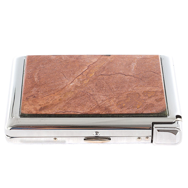 Портсигар на 20 сигарет с газовой зажигалкой из натурального камня Яшма Stone Cigarettes Cases Коричневый Серебряный Портсигар на 20 сигарет с газовой зажигалкой из натурального камня Яшма Stone Cigarettes Cases Коричневый Серебряный в Саратове | Loft Concept